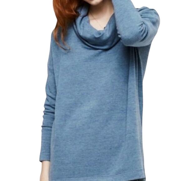 Lou & Grey cowl neck very soft teal sweater - Picture 1 of 5